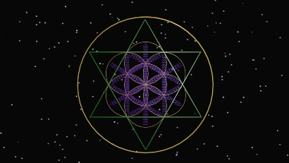 Dimenzionális virág meditációs kép